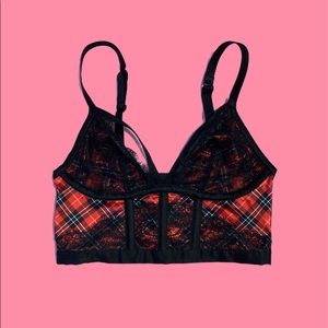Victoria secret plaid corset top